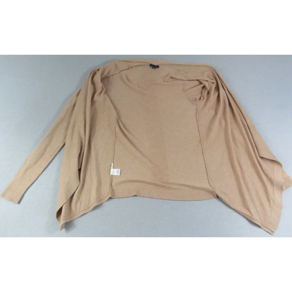 Ann‎ Taylor Wool Blend Women's XS Open Front Ribbed Knit Asymmetrical Cardigan
